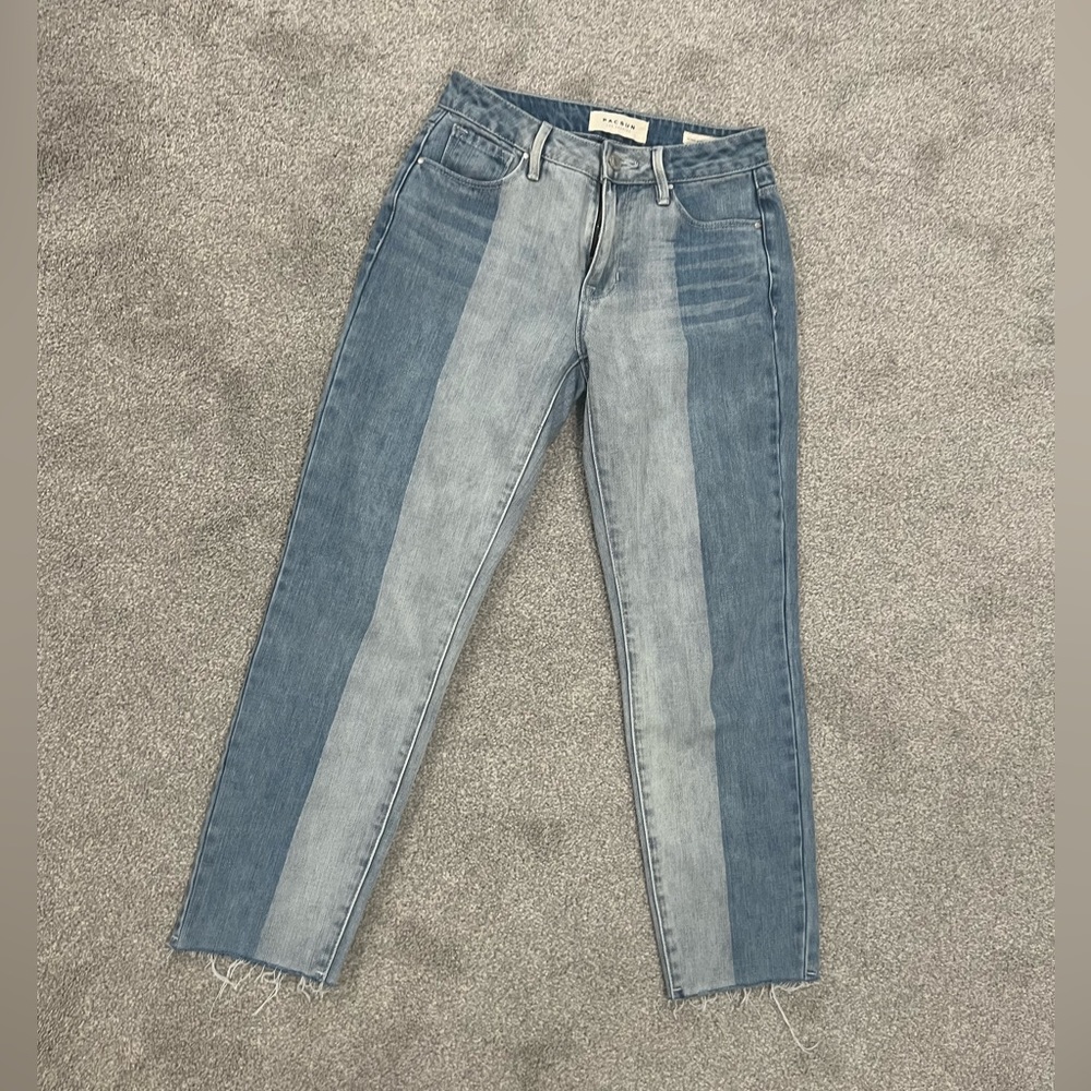 Pacsun Size 23 color block mid-rise jeans